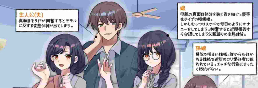 【PC/AI汉化/日式/RPG游戏/960M】 我的怀孕家系图 让妻子和女儿…甚至孙女都用我的金子怀孕! AI汉化版+日式RPG游戏+960M