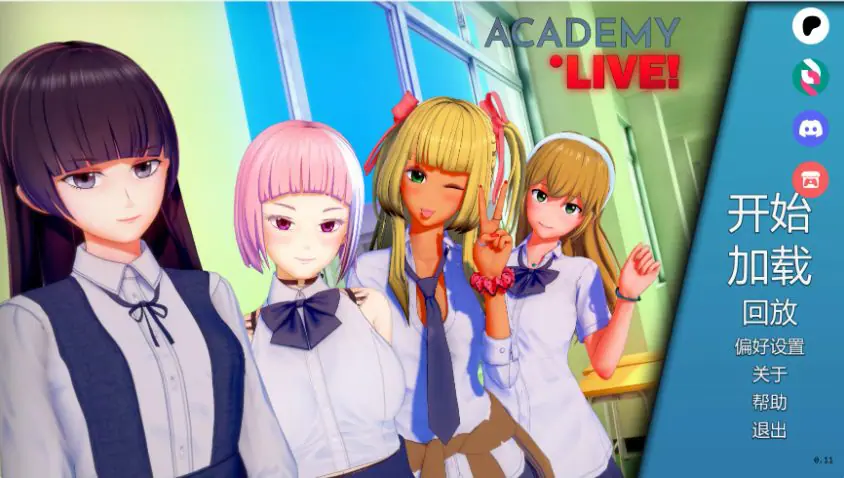 【PC/安卓/AI汉化/日系/3D/SLG游戏/5.70G】学院:直播!(Academy: Live!) Ver0.11 EA AI汉化版 PC+安卓+日系3D SLG+5.70G