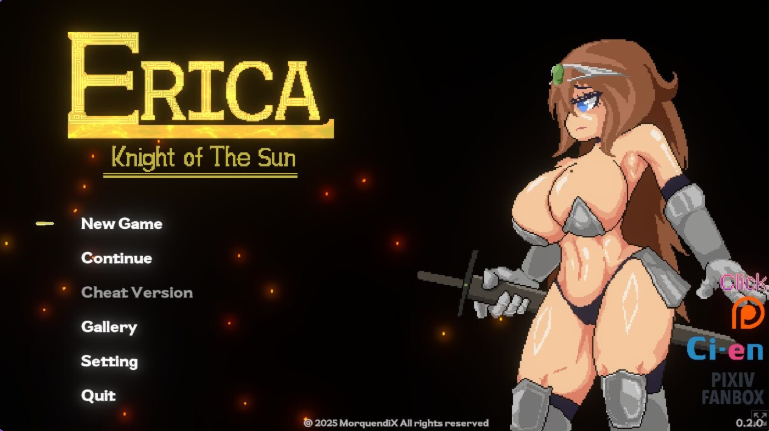 【PC/生肉/动作/ACT游戏/3.40G】 艾莉卡:太阳骑士 (Erica: Knight of the Sun) Ver0.2.0 生肉步兵版+动作ACT游戏+3.40G